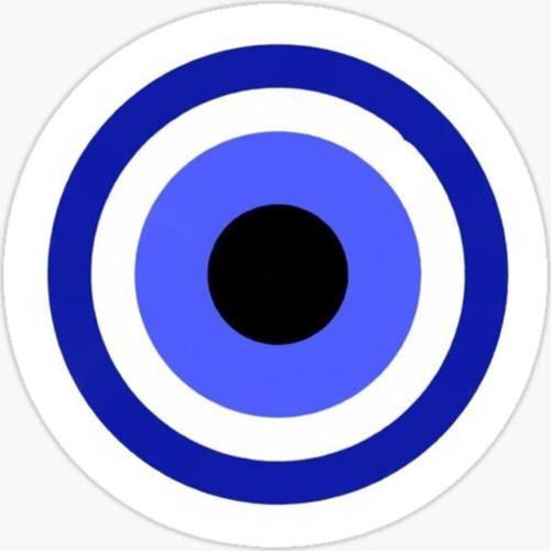 Nazar Boncuğu Sticker Duvar 18cm Yapıştırma Etiket MD14