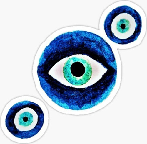 Nazar Boncuğu Sticker Duvar 18cm Yapıştırma Etiket MD5