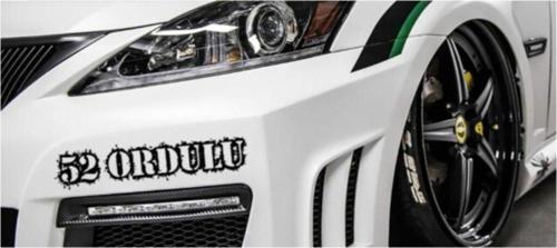 Ordulu 52 Plaka Araba Oto Sticker Yapıştırma 2 Adet