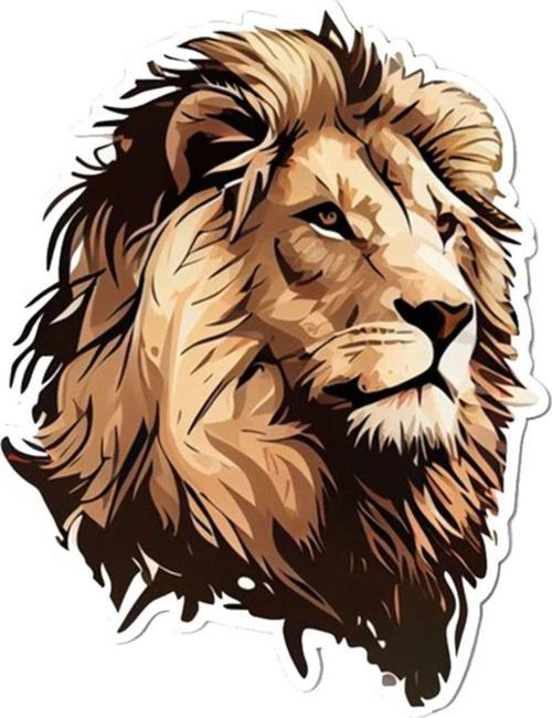 Orman kralı aslan Sticker Araba, Motorsiklet, AraçEtiketCam Sticker 19CM