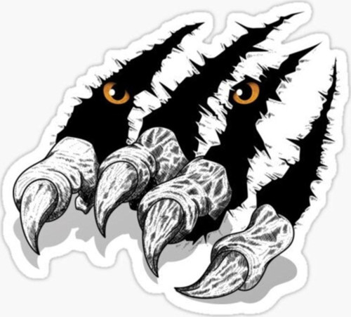 Pençe Kaplan Araba Oto Sticker Yapıştırma Etiket 17cm T12