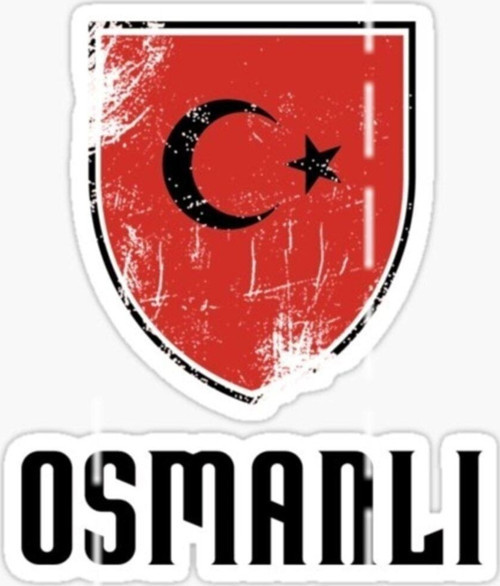 Osmanlı Sticker Yapıştırma Etiket Araba Leptop 18 Cm
