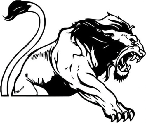 Predator Vahşi Aslan Araba Sticker 18 cm Siyah Renk