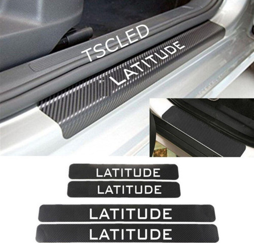 Oto Latitude Karbon Kapı Eşiği Koruma Sticker (4 Adet)