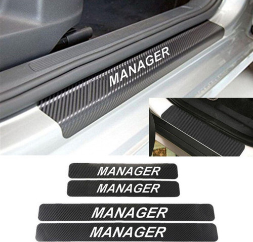Oto Manager Karbon Kapı Eşiği Koruma Sticker (4 Adet)