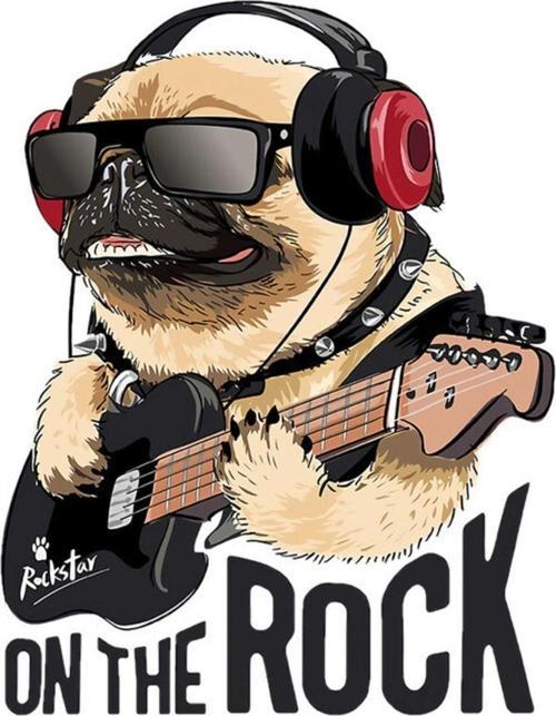 Pug Cinsi Köpek Komik Köpek Sticker Yapıştırma 16cm
