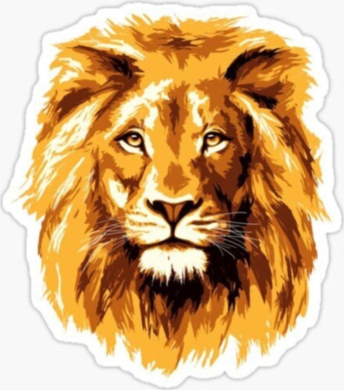 Renkli Aslan Araba Oto Sticker Yapıştırma Etiket 17cm R3