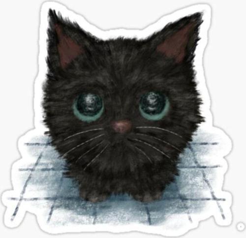 Oto Ufak Bebek Kedi Araba Sticker Etiket Renkli V2