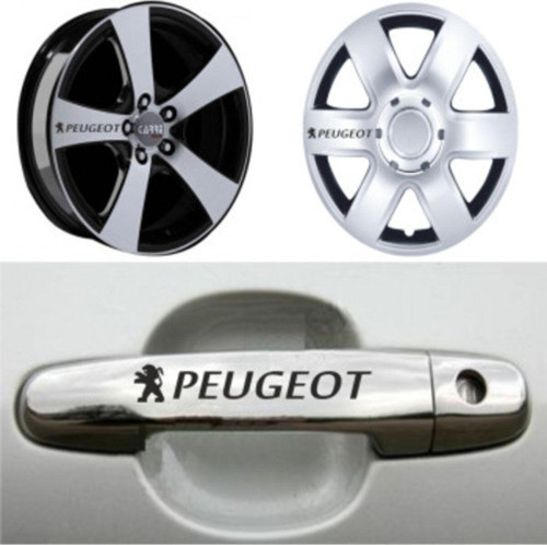 Peugeot Kapı Kolu Jant Sticker Yapıştırma 8 Adet
