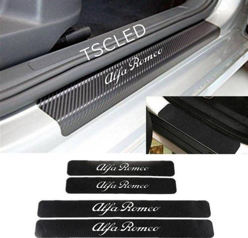 Romeo Karbon Kapı Eşiği Kaplama Sticker Yapıştırma 4 lu Set zz2