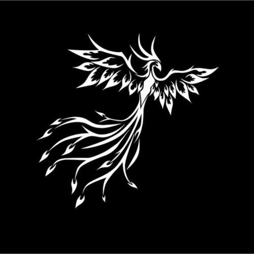 Phoenix Kuş Araba Sticker Yapıştırması 19cm Beyaz Renk