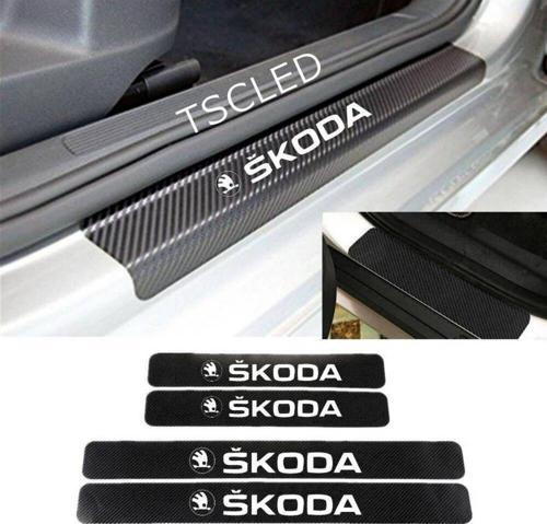 S koda Karbon Kapı Eşiği Kaplama Sticker 4 lu Set zz219