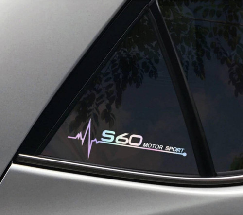 S60 Yan Cam Sticker Oto Kapı 20 Cm X 7 Cm Hologram c97