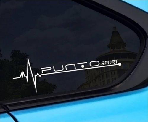 Punto Yan Cam Sticker Oto Kapı Çıkartma Tuning oto 20 cm x 7 cm 25tl yazı 141