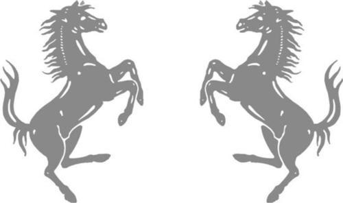 Şaha Kalkmış At Sticker Yapıştırması 16cm