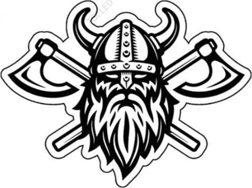 Sakallı Savaşçı Viking Araba Sticker Yapıştırması
