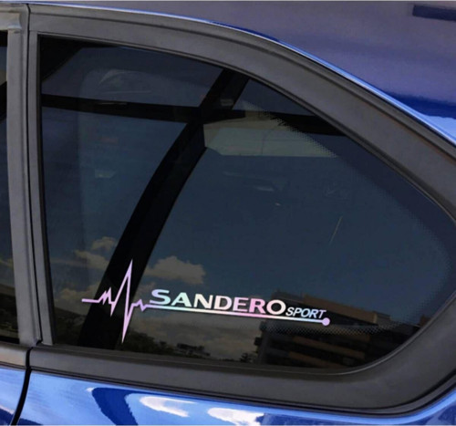 Sandero Yan Cam Sticker Oto Kapı 20 Cm X 7 Cm Hologram c28