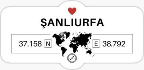 Şanlıurfa Gps Harita Sticker Oto Araba Yapıştırma 17cm