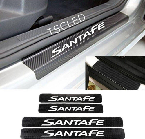 SantaFe Karbon Kapı Eşiği Kaplama Sticker 4 lu Set zz90