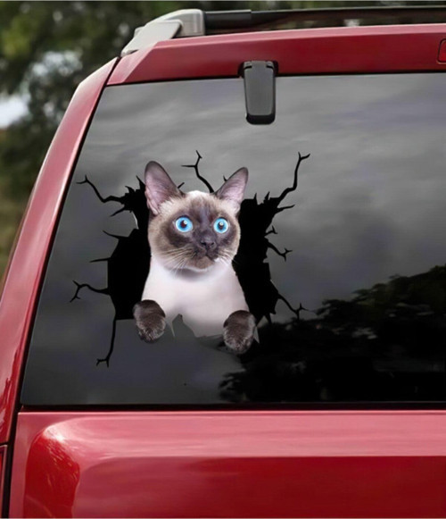 Siyam Kedisi Araba Sticker Yapıştırması 17cm