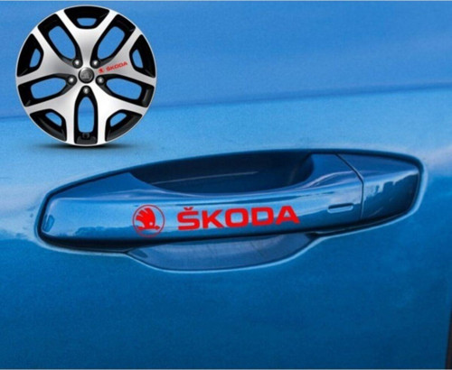 Skoda Kapı Kolu Sport Sticker Yapıştırma 8 Adet