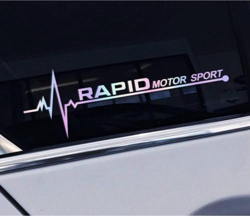 Rapid Yan Cam Sticker Oto Kapı 20 Cm X 7 Cm Hologram c88