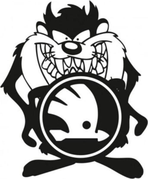 Skoda Taz Komik Araba Sticker Yapıştırma