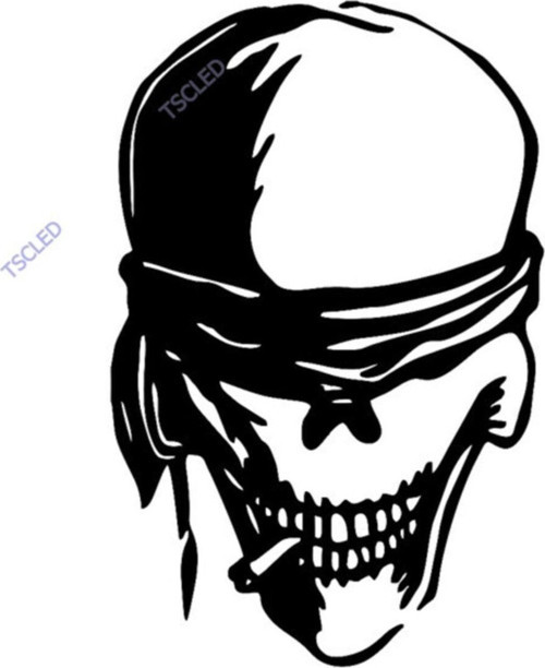 Skull Kurukafa Sticker Yapıştırma 15cm