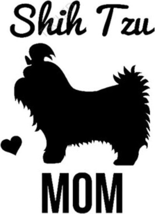 Sevimli Shih Tzu Sevgilisi Araba Sticker Ypıştırması