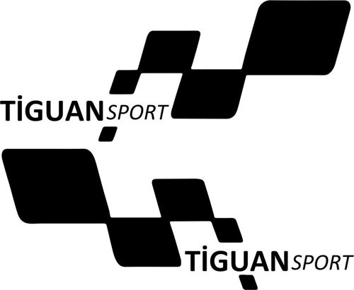 TİGUAN sport Etiket Yapıştırma 30cmx11cm MMD321