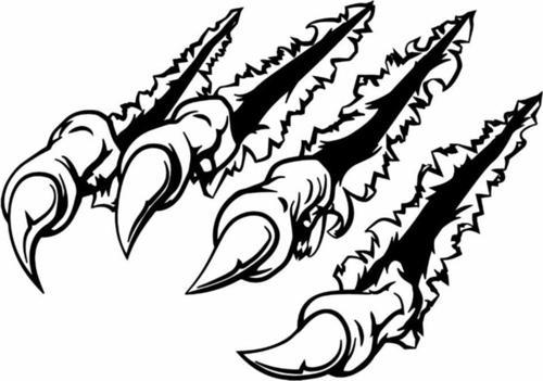 Tırnak İzi Canavar Oto Sticker Yapıştırma