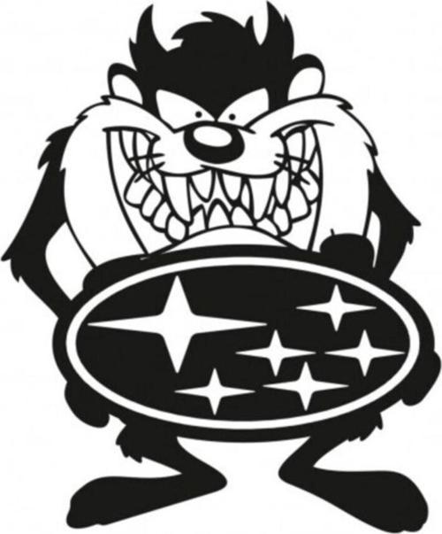 Subaru Taz Komik Araba Sticker Yapıştırma