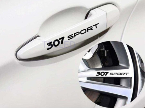 Sport Kapı Kolu Ve Jant Sticker Peugoet 307 Seti 8 Adet