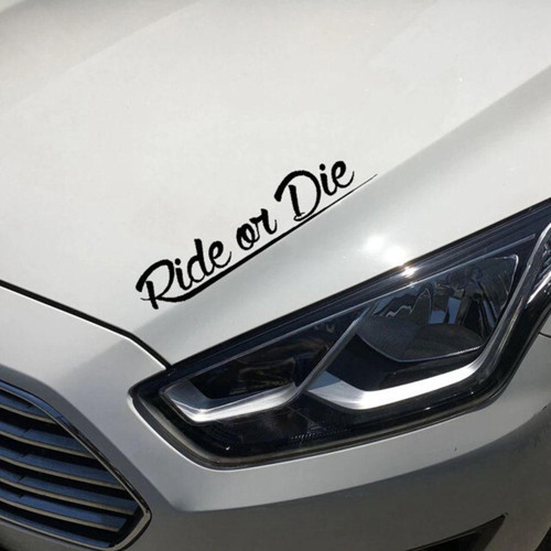 Sür Yada Öl Komik Araba Sticker Yapıştırması 30cm Siyah