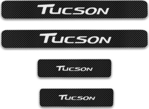 Tucson Carbon Fiber Kapı Eşiği Yazısı Sticker 50CM 4 ADET