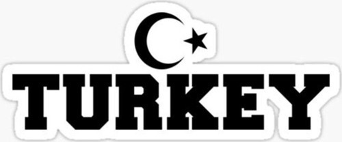 Türk Bayrağı Sticker Yapıştırma 17cm MD2