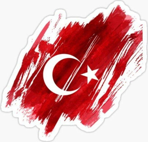 Turkey Türkiye Bayrak Sticker Oto Etiket Araba Yapıştırma 17cm