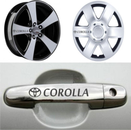 Toyota Corolla Kapı Kolu Jant Sticker Yapıştırma 8 Ad