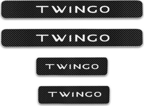 Twingo Karbon Kapı Eşiği Koruma Sticker (4 Adet)