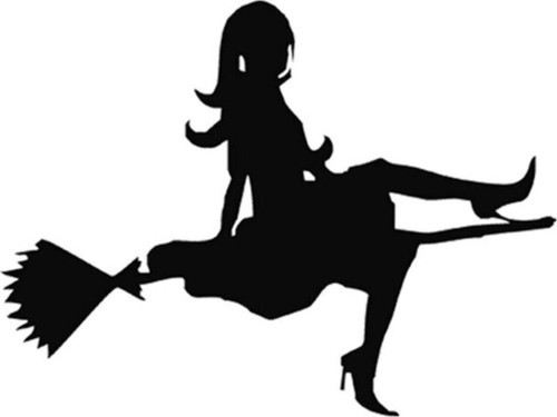 Uçan Cadı Araba Sticker 2