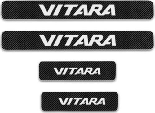 Suzuki Vitara Carbon Fiber Kapı Eşiği Yazısı Sticker Boya Koruma