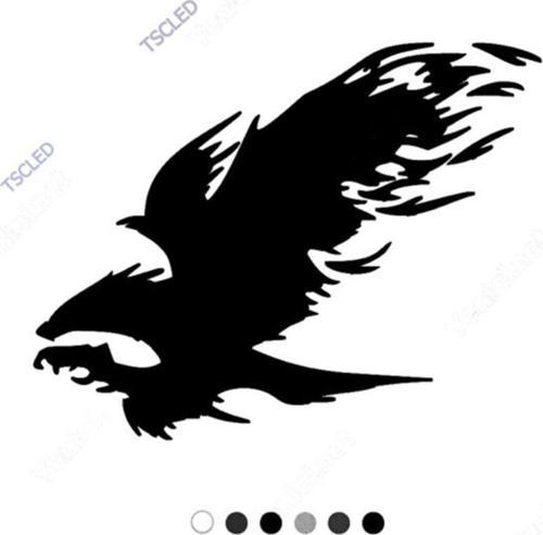 Uçuşup Giden Kanatları Efektli Pençeli Kızgın Kuş Sticker 15cm