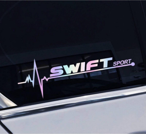 Swift Yan Cam Sticker Oto Kapı 20 Cm X 7 Cm Hologram c90