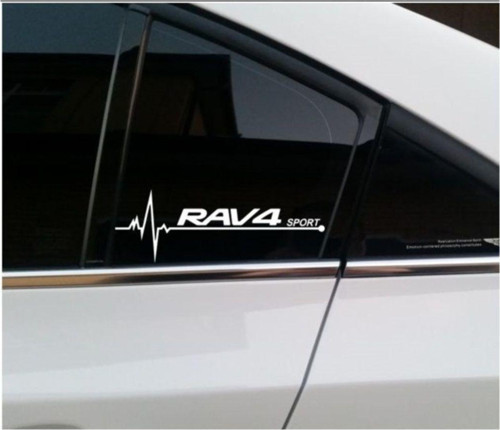 Toyota Rav4 Yan Cam Sticker Oto Kapı Çıkartma 20 x 7 cm