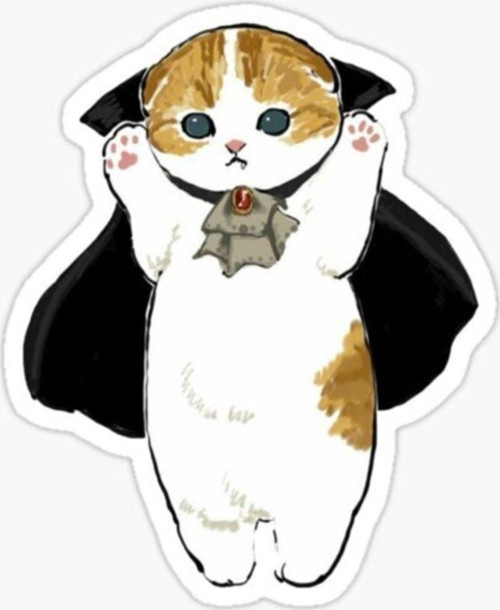 Ufak Bebek Kedi Araba Oto Sticker Etiket Renkli E3