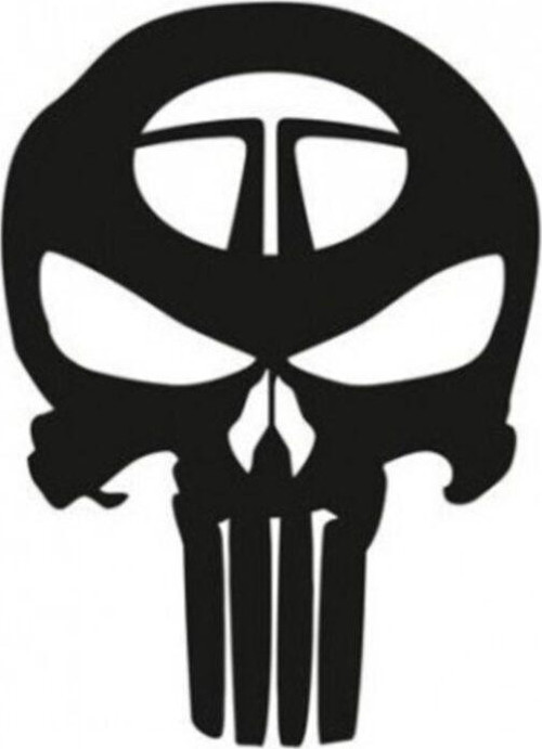 Tata Kuru Kafa Punisher Araba Sticker Yapıştırma