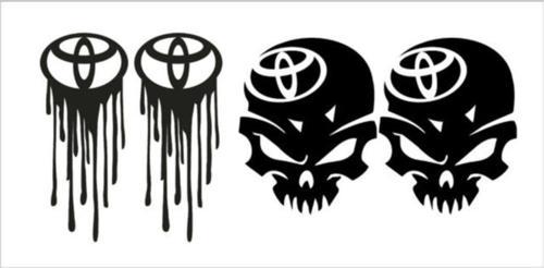 Toyota Sticker Set Kurukafa Ve Kanlı Logo