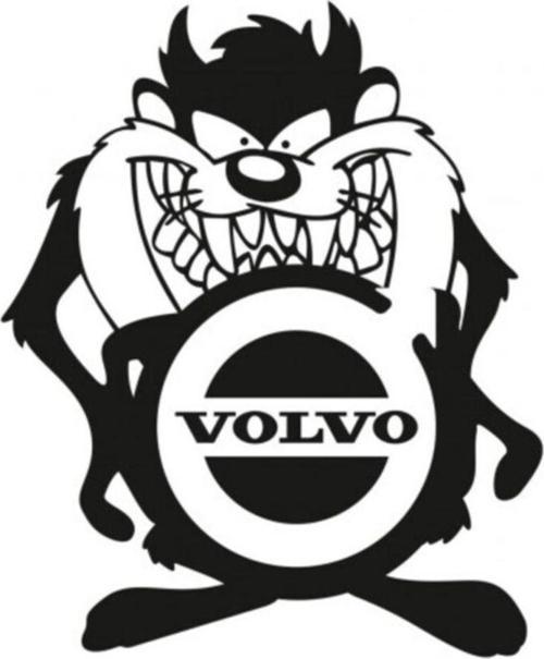 Volvo Taz Komik Araba Sticker Yapıştırma