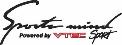 Vtec Sports Mind Oto Sticker 30 cm x 11 cm yazı 550