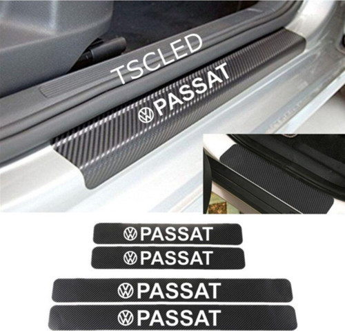 V Lkswagen Passat Karbon Kapı Eşiği Koruma Sticker (4LU SET)